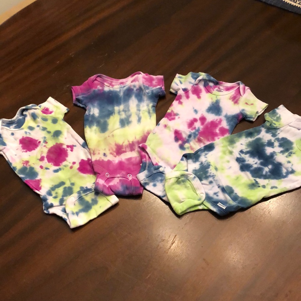 Gerber tie-dye onesies